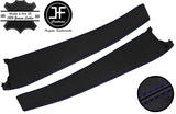 BLUE STITCH 2X DOOR SILL TRIM TOP GRAIN LEATHER COVER FOR LOTUS ELISE S2 01-06