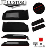 RED CROSS STITCH SUEDE 2X SUN VISOR COVERS FITS HONDA CIVIC MK10 X 2015-2020