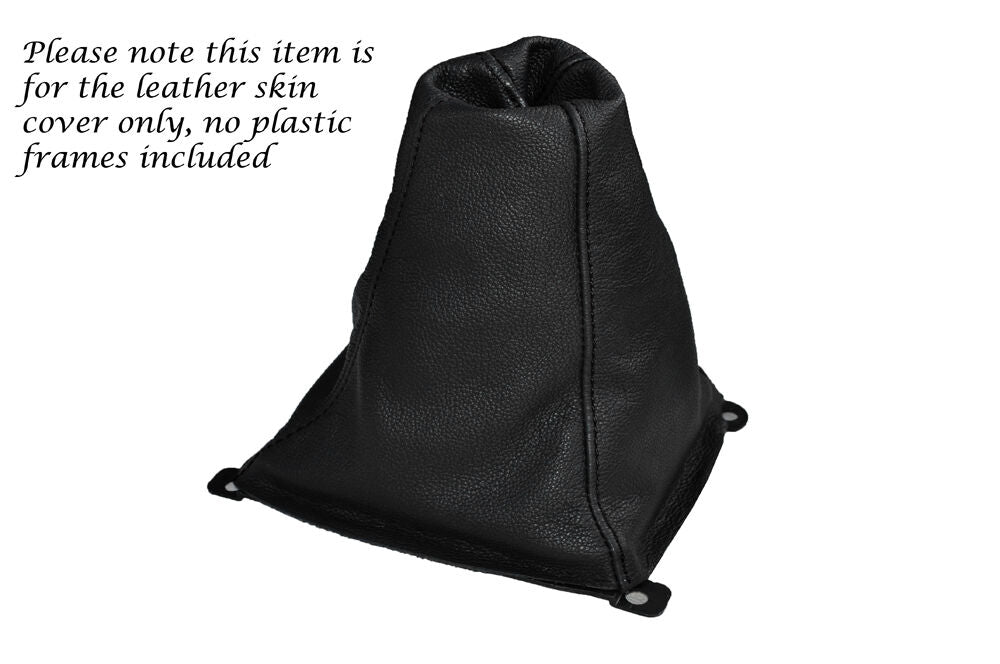 BLACK STITCH MANUAL LEATHER GEAR GAITER FITS SSANGYONG RODIUS 2005-2014
