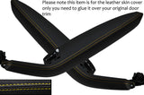 YELLOW STITCH 2X FRONT DOOR HANDLE ARMREST COVERS FITS AUDI A3 8P S3 04-12 5DR