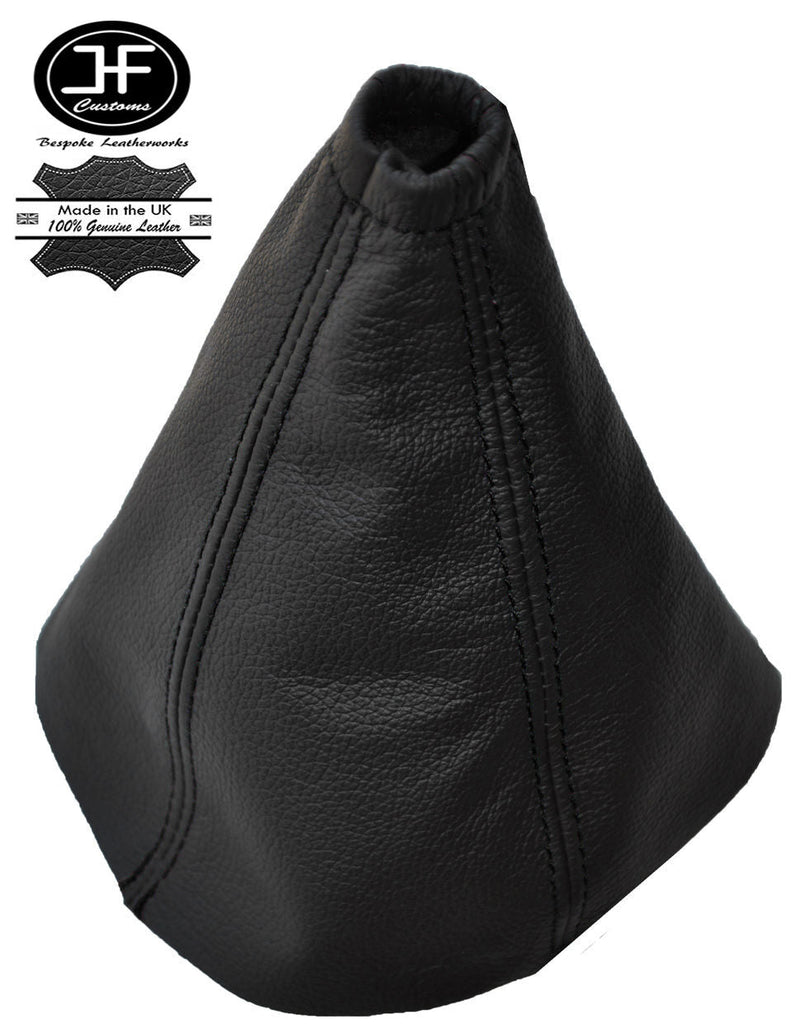 BLACK STITCHING MANUAL BLACK LEATHER GEAR GAITER FITS FORD MONDEO MK3 2001-2003