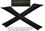 YELLOW STITCH 2X A PILLAR LEATHER SKIN COVERS FITS BMW E36 SALOON 1991-1998