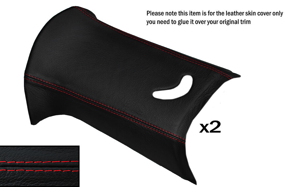 RED STITCH 2X C POST PILLARS SKIN COVERS FITS BMW MINI R50 R53 2001-2006
