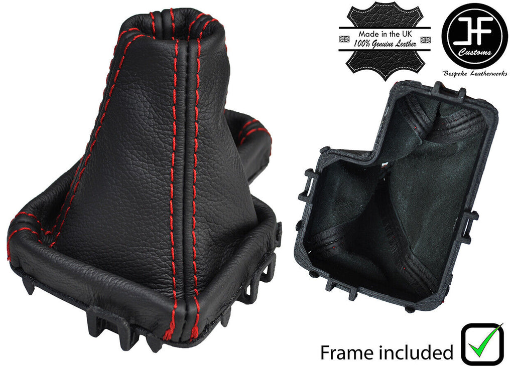 RED STITCH AUTOMATIC LEATHER GEAR +PLASTIC FRAME FOR MONDEO MK4 IV 07-13