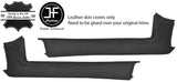 BLACK TOP GRAIN REAL LEATHER 2X A POST PILLAR COVERS FITS CORVETTE 1978-1982