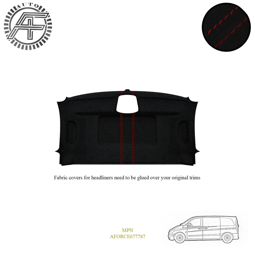 LUXE SUEDE HEADLINER COVER FOR MERCEDES VIANO FRONT MK2 4-DR MINBUS 2003-2013