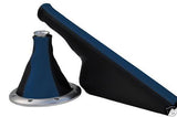 FITS AUDI TT MK1 BLACK BLUE GEAR HANDBRAKE GAITERS LEATHER CUSTOM NEW MADE IN UK