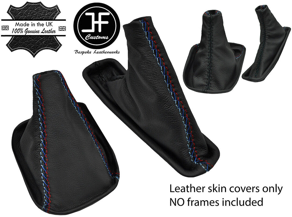 BLACK STITCH MPOWER LEATHER GEAR & HANDBRAKE GAITER FITS BMW 8 SERIES E31 90-99