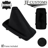 BLACK STITCH LEATHER AUTO GEAR GAITER + PLASTIC FRAME FITS FIAT CROMA 05-10