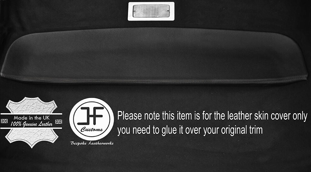 BLACK STITCH STORAGE TRAY ROOF LINER LEATHER COVER FITS VW CADDY VAN MK2 95-04