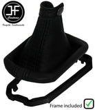 BLACK BLACK STRIPE LEATHER MANUAL GEAR + PLASTIC FRAME FOR JEEP RENEGADE 14-20