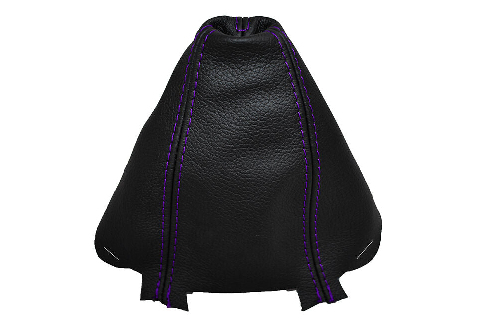 PURPLE DOUBLE STITCH FITS AUDI A4 B6 2000-2004  REAL LEATHER GEAR GAITER