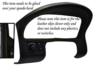 yellow stitching FITS MG MGF MGTF 95-05 GAUGE HOOD SPEEDO LEATHER COVER