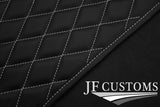 L GREY DIAMOND STITCH VINYL 4X TAILORED FLOOR CARPETS FOR FORD CONSUL MK2 JF1