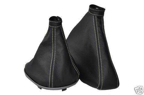 FITS ALFA ROMEO 166 GEAR HANDBRAKE GAITER LEATHER CREAM ST CUSTOM NEW MADE IN UK