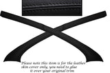 BLACK STITCHING 2X REAR PILLARS LEATHER SKIN COVERS FITS FORD CAPRI MK3