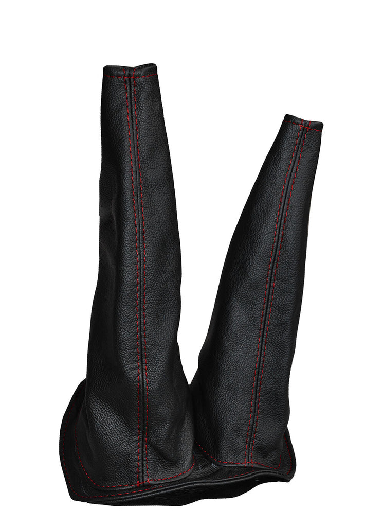 RED STITCH LEATHER GEAR GAITER RUBBER REPLACEMENT FITS MITSUBISHI DELICA L400