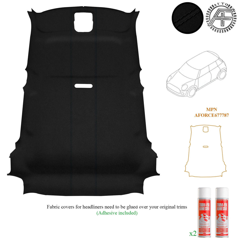 LUXE SUEDE HEADLINER COVER FITS MINI COOPER F55 5 DOOR HATCHBACK CUSTOM NEW