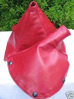 RED LEATHER FITS TVR S1 S2 S3 OR S4 GEAR & HANDBRAKE GAITER SHIFT BOOT