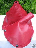 RED LEATHER FITS TVR S1 S2 S3 OR S4 GEAR & HANDBRAKE GAITER SHIFT BOOT