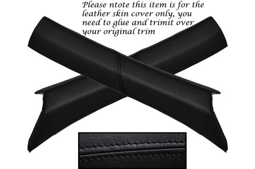BLACK STITCH 2X WINDSCREEN A PILLAR LEATHER COVERS FITS MERCEDES SLK R170 96-04