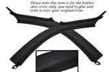 PURPLE STITCH FITS AUDI TT MK1 COUPE 98-06 2X WINDSCREEN PILLAR LEATHER COVERS