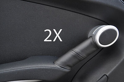 black stitch FITS MERCEDES SLK R171 04-11 2X DOOR HANDLE LEATHER COVERS