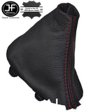 RED STITCHING REAL BLACK LEATHER MANUAL GEAR GAITER FITS AUDI A3 2001-2012