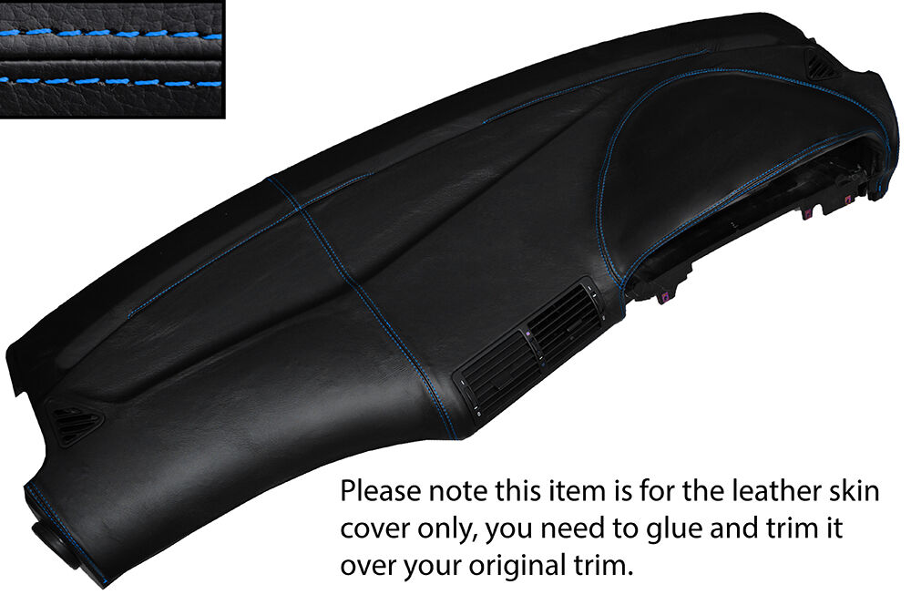 BLUE STITCH TOP DASH DASHBOARD LEATHER SKIN COVER FITS BMW 5 SERIES E39 95-03