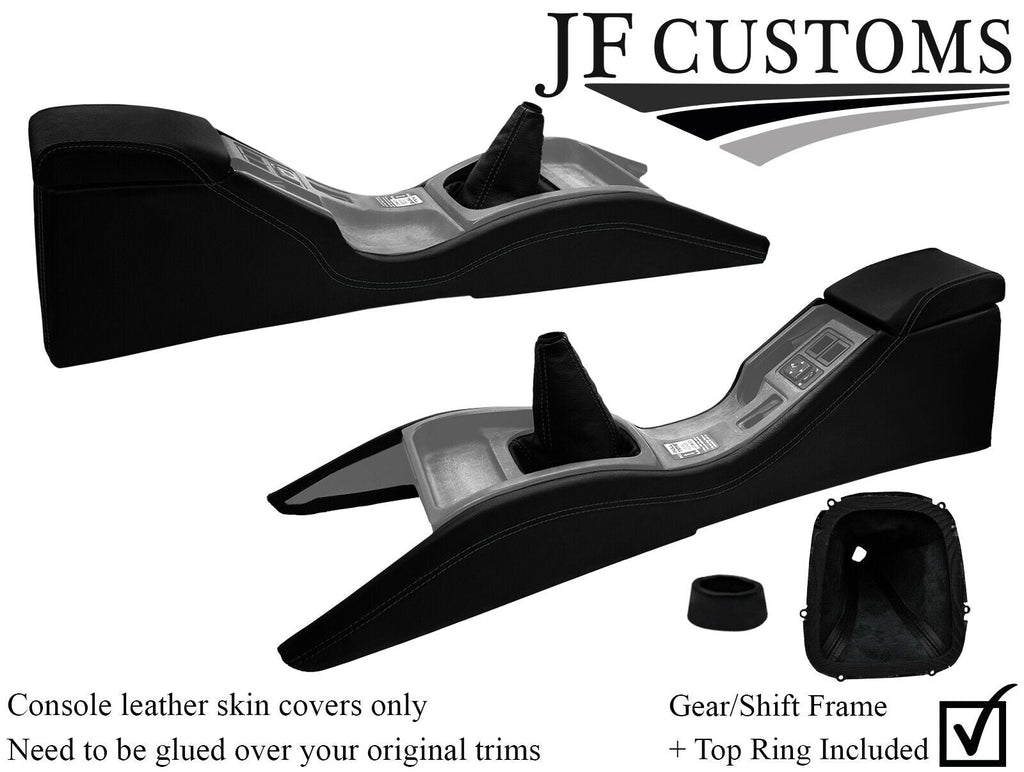 D GREY STITCH LEATHER CONSOLE+ARMREST+GEAR COVERS+FRAME FOR SUBARU IMPREZA 98-00