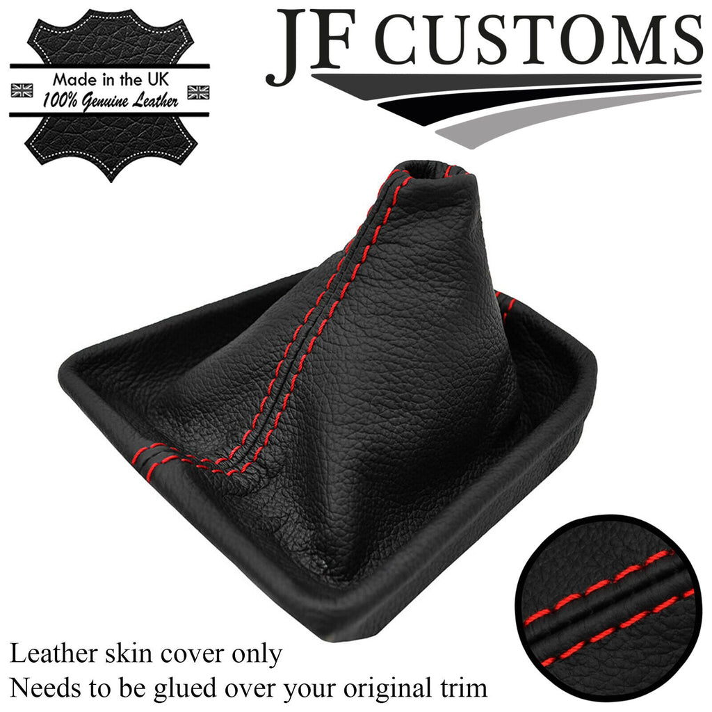 RED STITCH ITALIAN LEATHER MANUAL GEAR GAITER FITS VW UP 2017-2021 CUSTOM NEW