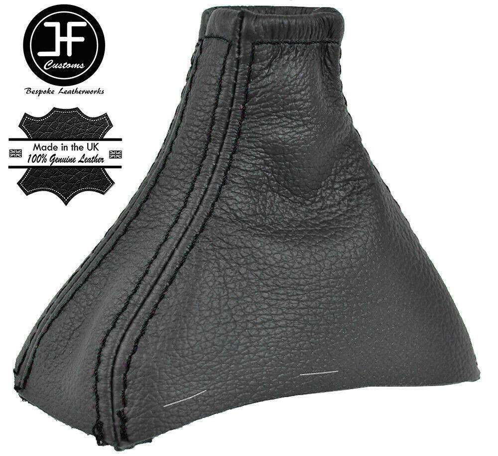 BLACK STITCH DARK GREY LEATHER AUTOMATIC GEAR GAITOR FOR VOLVO S80 1998-2006