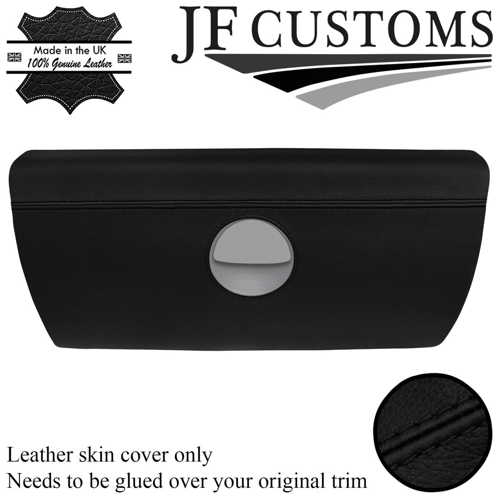BLACK STITCH ITALIAN LEATHER GLOVEBOX TRIM COVER FOR BMW MINI R50 R52 R53 00-06