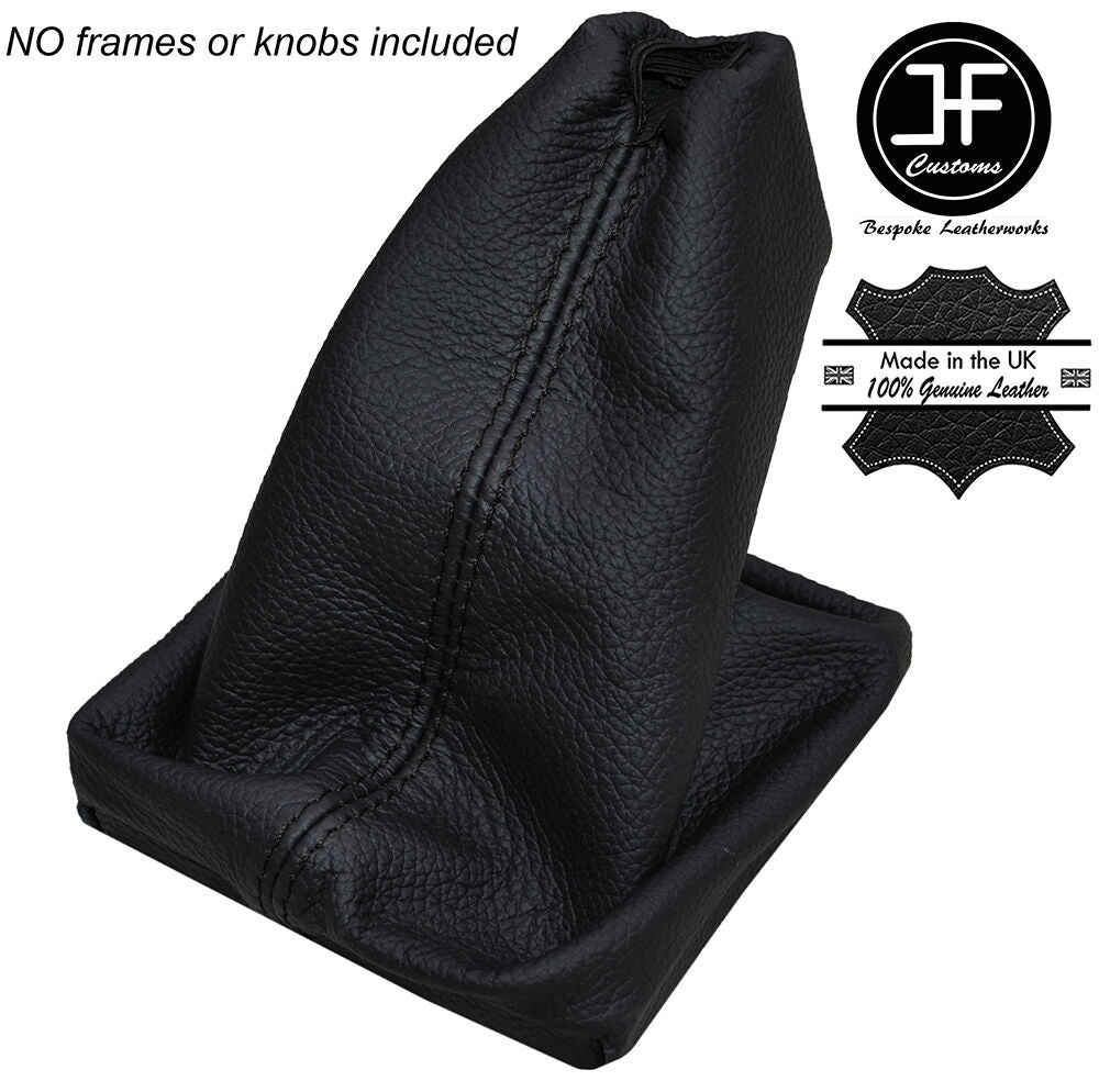 BLACK STITCH MANUAL LEATHER GEAR GAITER FITS TALBOT SOLARA 1980-1986 CUSTOM NEW