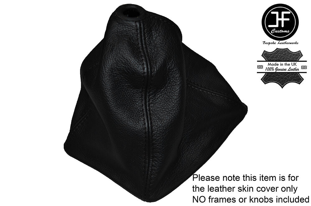 BLACK STITCHING MANUAL LEATHER GEAR GAITER FITS ALFA ROMEO SPIDER 105 CUSTOM NEW