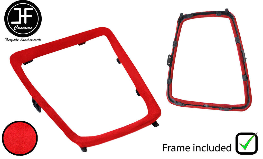 RED SUEDE MANUAL GEAR SURROUND PLASTIC FRAME FITS NISSAN SKYLINE R32 89-94