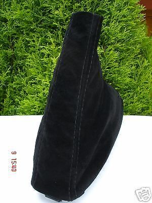 BLACK SUEDE FITS BMW E36 E46 1991-2005 HANDBRAKE GATER BLACK STITCHING