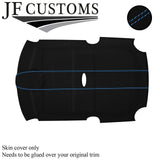 L BLUE STITCH LEATHER+SUEDE COVERS FOR BMW MINI R50 R53 01-06 TOP RECOVERY KIT