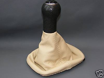 FITS VW GOLF VOLKSWAGEN MK4 BEIGE LEATHER GEAR SHIFT GAITER CUSTOM NEW