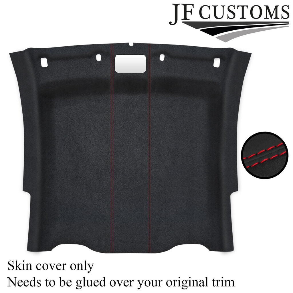 RED STITCH D GREY LUXE SUEDE HEADLINER COVER FOR FORD MUSTANG 2015+ CUSTOM NEW
