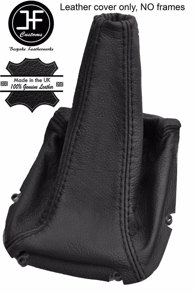 BLACK STITCH TOP GRAIN LEATHER GEAR GAITER FOR SUBARU IMPREZA WRX STI 2001-2004