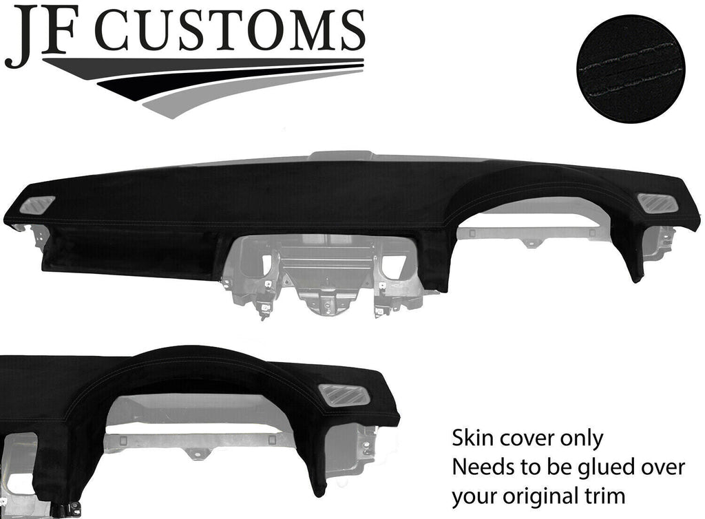 BLACK STITCH TOP DASHBOARD LUXE SUEDE COVER FOR LAND ROVER DISCOVERY 3 04-09