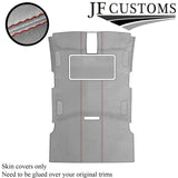 D RED STITCH L GREY SUEDE SUNROOF HEADLINER COVER FOR AUDI A6 C6 04-11 AVANT
