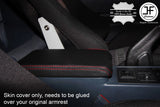RED STITCHING ARMREST CARBON FIBER VINYL COVER FITS MAZDA RX-7 RX7 FC3S 86-91
