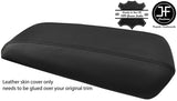 BLACK STITCHING TOP GRAIN REAL LEATHER ARMREST LID COVER FITS FORD EDGE 14-18