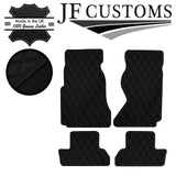 BLACK DIAMOND STITCH VINYL 4X TAILORED FLOOR MAT CARPETS FOR MAZDA RX7 91-02