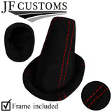 RED STITCH LUXE-SUEDE GEAR GAITER+PLASTIC FRAME FOR LOTUS ELISE EXIGE S2 04-14