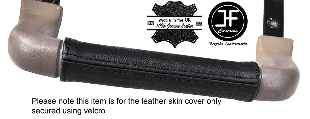 BLACK STITCH DASH GRAB HANDLE LEATHER COVER FITS LAND ROVER DISCOVERY 1 89-93