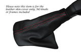 RED STITCHING LEATHER MANUAL GEAR GAITER FITS PEUGEOT 208 2012-2015 CUSTOM NEW