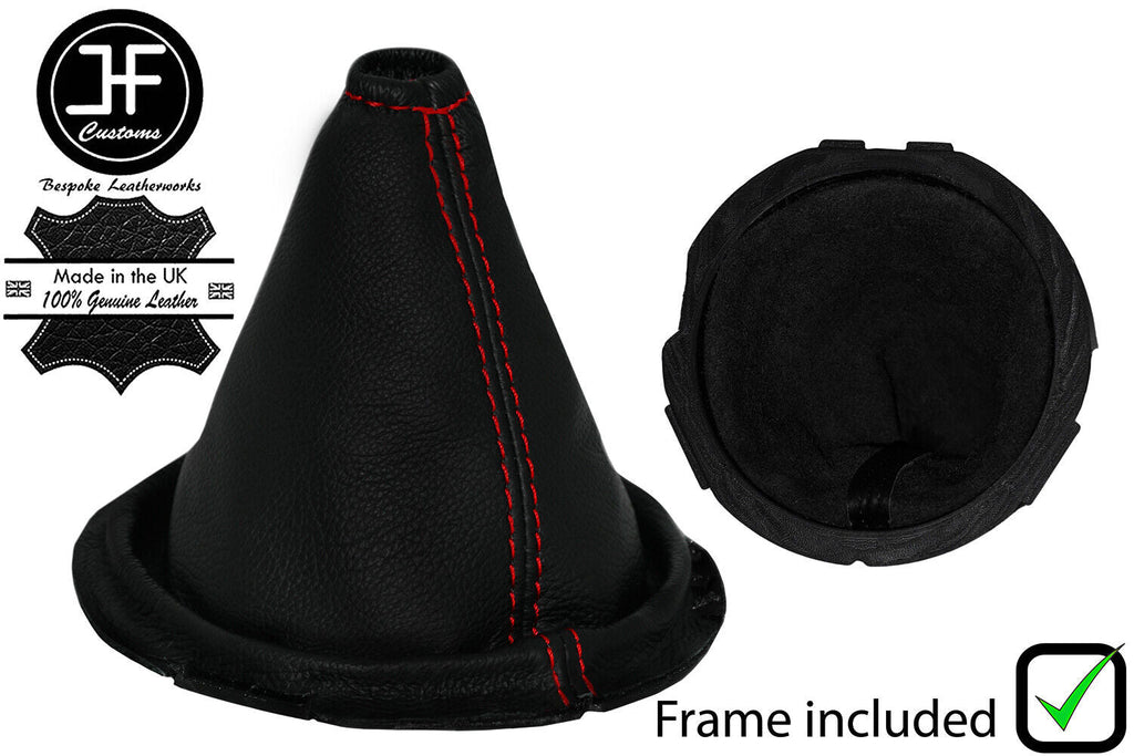 RED STITCH LEATHER MANUAL GEAR SHIFT BOOT+PLASTIC FRAME FITS SCION TC 11-16